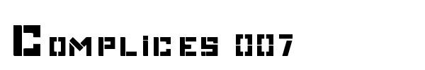 Complices 007 font