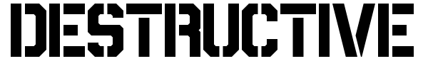 Destructive font