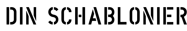 DIN Schablonierschrift font