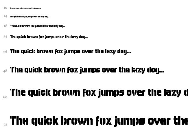 Disparador Stencil font waterfall