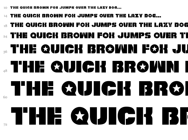 Freedom Fighter font waterfall