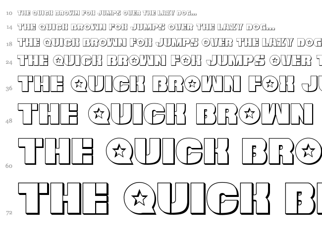 Freedom Fighter font waterfall