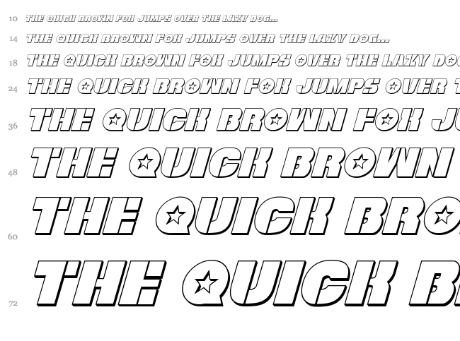 Freedom Fighter font waterfall