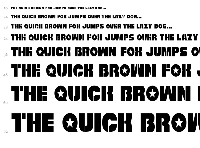 Freedom Fighter font waterfall