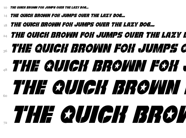 Freedom Fighter font waterfall