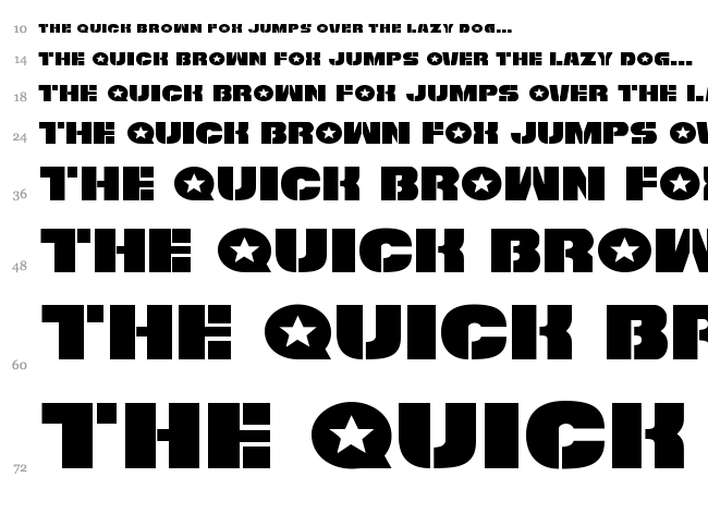 Freedom Fighter font waterfall