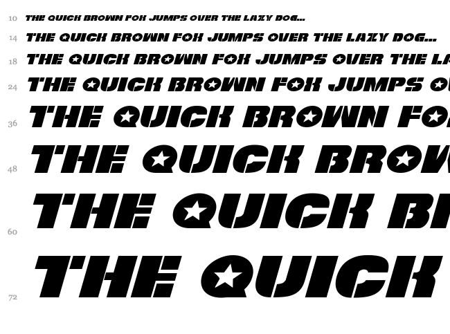 Freedom Fighter font waterfall