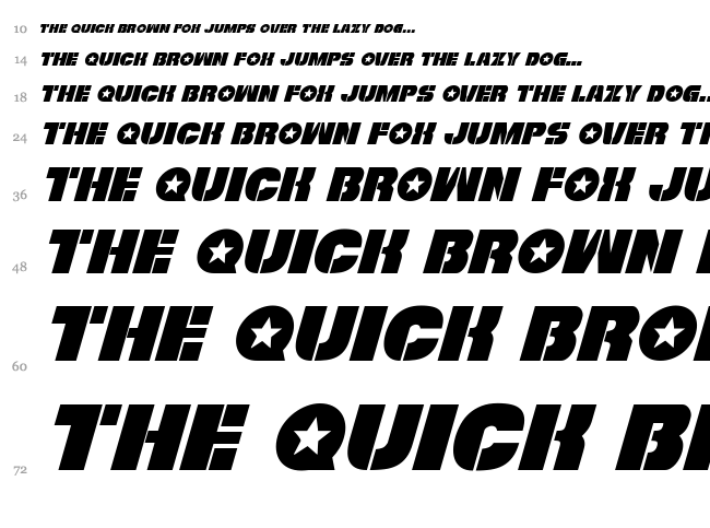 Freedom Fighter font waterfall