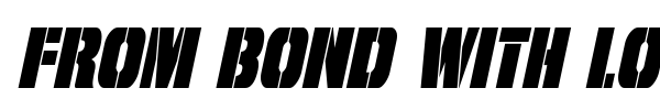 From Bond With Love font preview