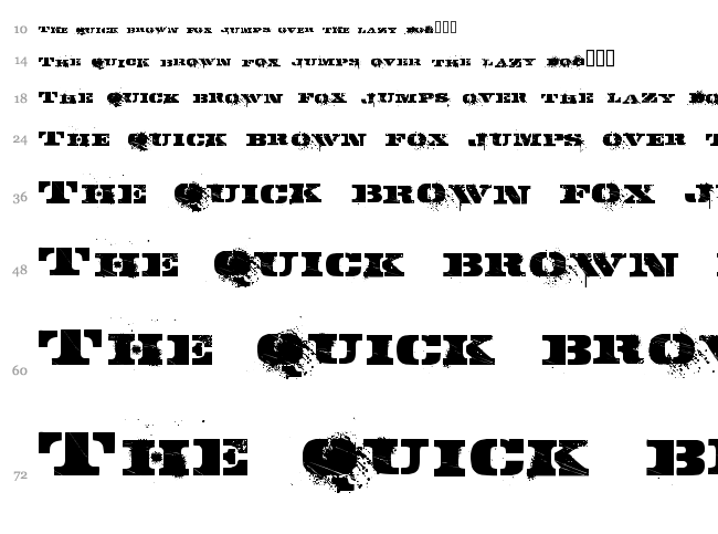 Gasmask font waterfall