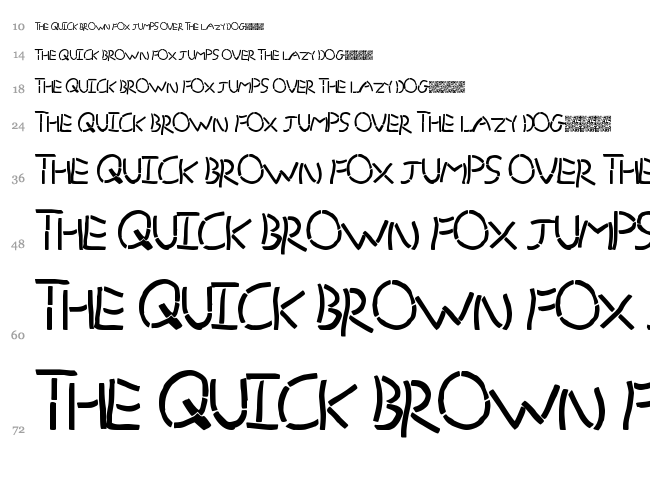 Grand Stencil font waterfall