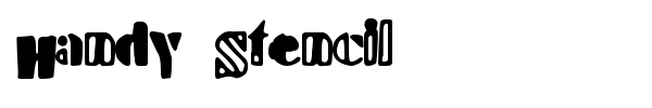 Handy Stencil font
