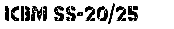 ICBM SS-20/25 font