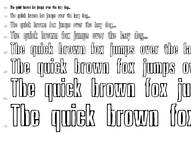 Ink Tank font waterfall