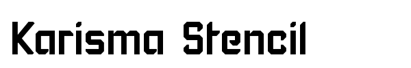 Karisma Stencil font