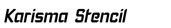 Karisma Stencil font preview