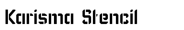 Karisma Stencil font preview