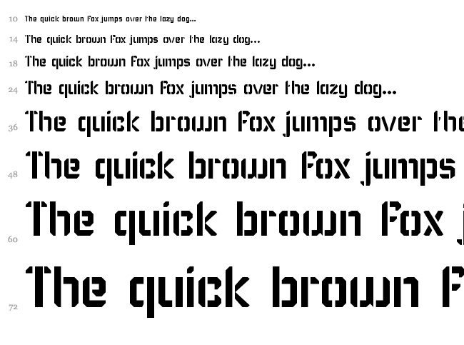 Karisma Stencil font waterfall