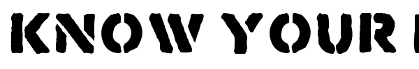 Know Your Product font