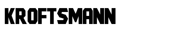Kroftsmann font