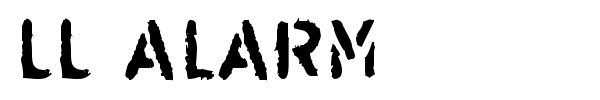 LL Alarm font preview