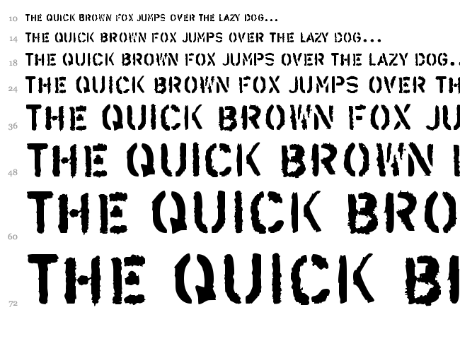 LL Alarm font waterfall