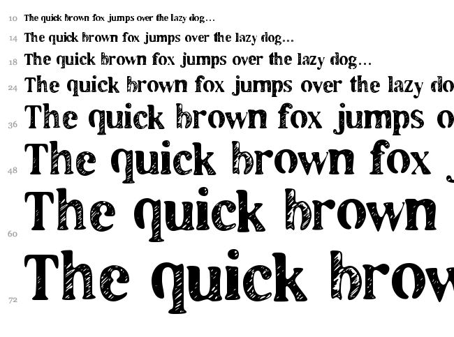 LL Cooper font waterfall