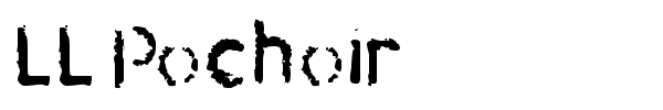 LL Pochoir font