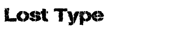 Lost Type font