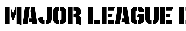 Major League Duty font