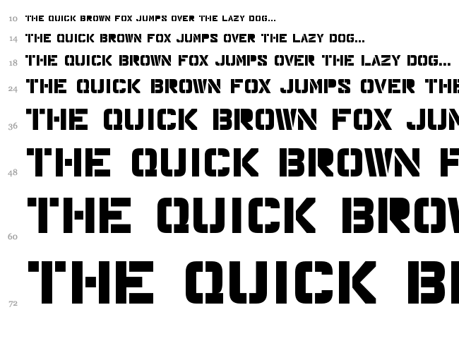 Major Snafu font waterfall