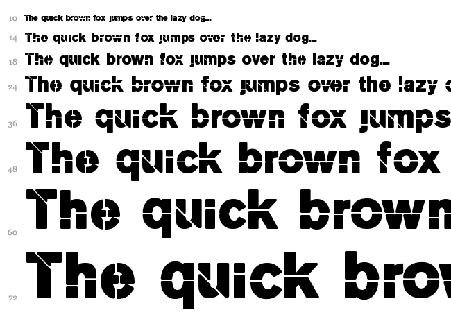 MK Stencil Sans Black font waterfall