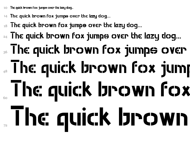 Mura Knockout font waterfall