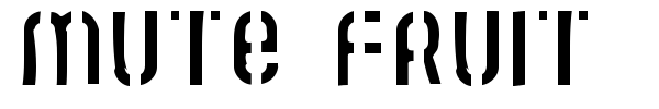 Mute Fruit font preview