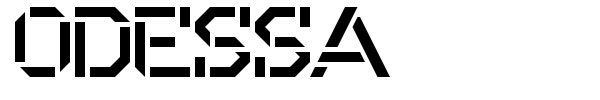 Odessa font preview