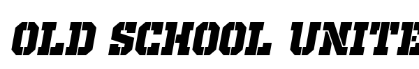 Old School United Stencil font