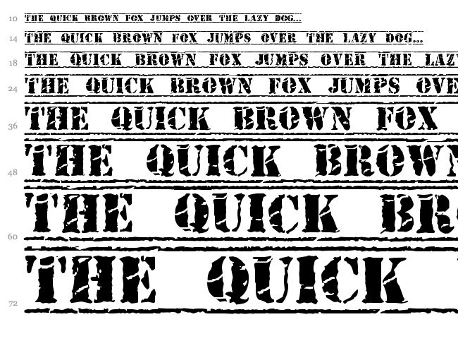 Old Stamper font waterfall