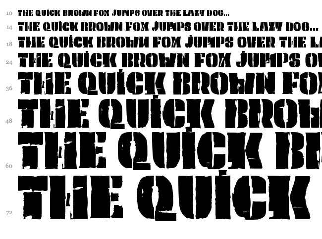 PK Captain font waterfall