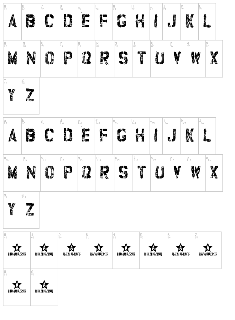Refurbished font map