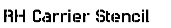 RH Carrier Stencil font