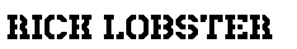 Rick Lobster font