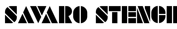 Savaro Stencil font preview