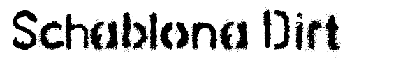 Schablona Dirt font