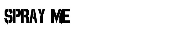 Spray Me font