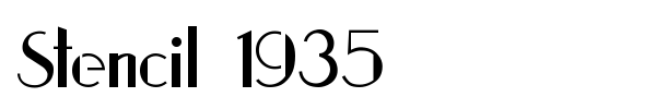 Stencil 1935 font