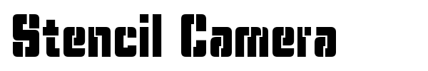 Stencil Camera font