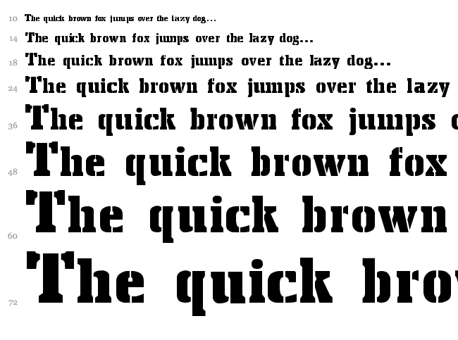 Stencil Export font waterfall