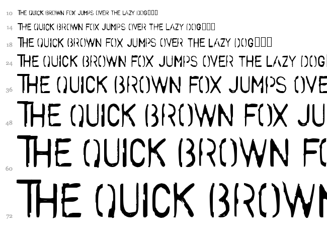 Stencilcase font waterfall