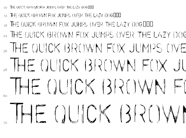 Stencilcase font waterfall