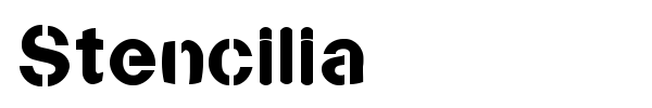 Stencilia font